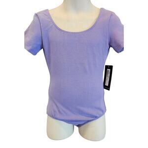 NWT (FLAW) bloch girls practice dance ballet 4 / 6 lavander leotard gymnastics